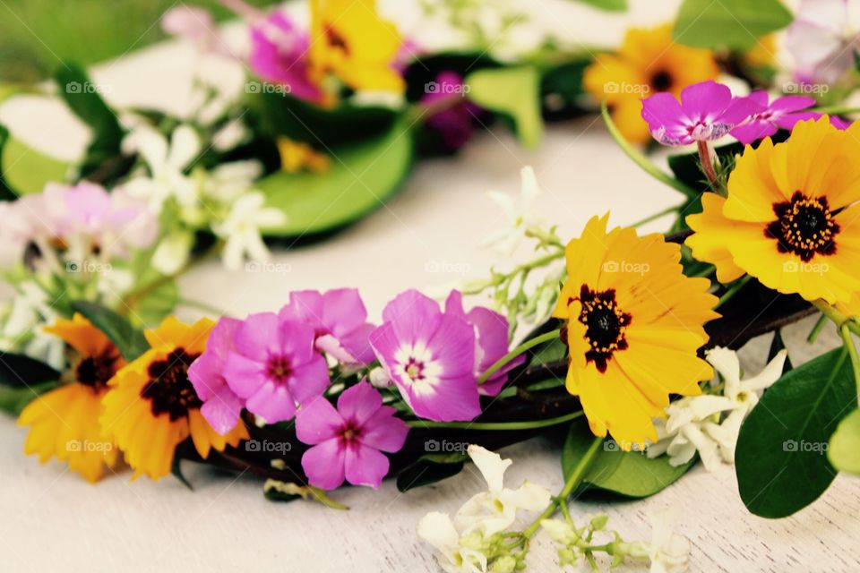 Sepia wildflower crown 