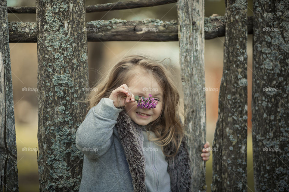 Cute Little girl outdoor portrait 