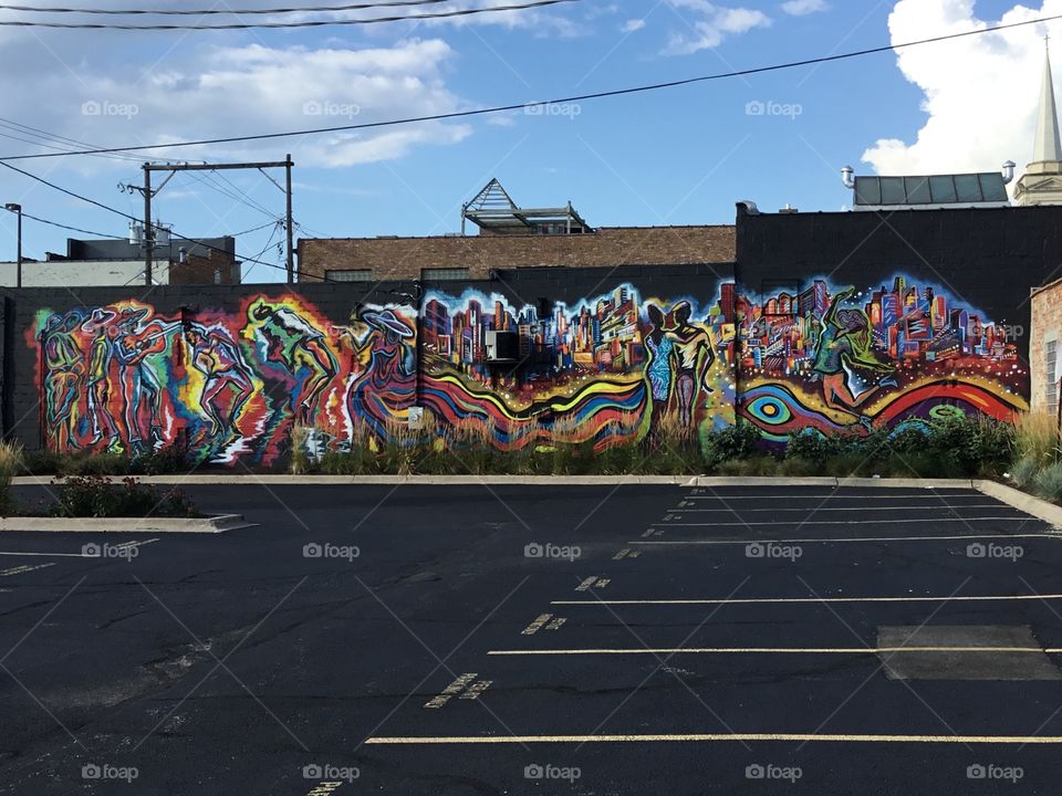 Parking lot mural 