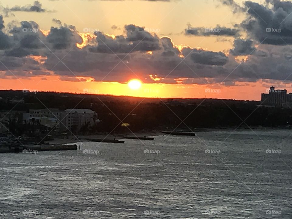 Sunset in Nassau, Bahamas 
