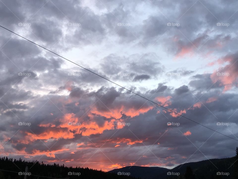 Sunset in wells bc