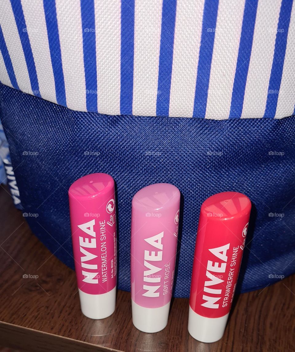 Nivea lip gloss in various colors