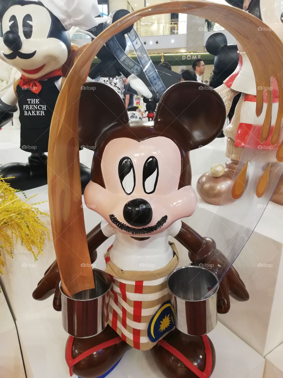 Concept of mickey mouse adapted to local dish brought over with creativity
