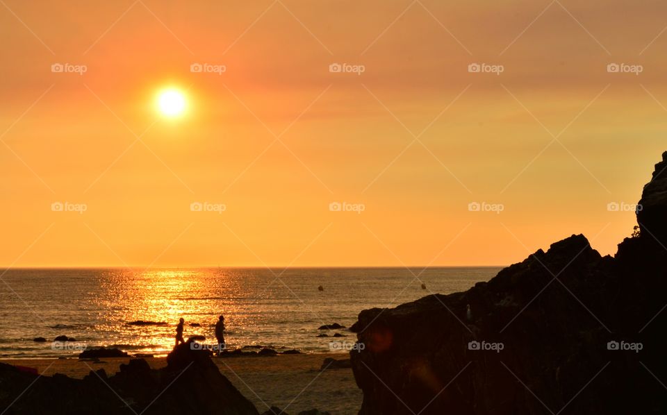 Jogging on the beach