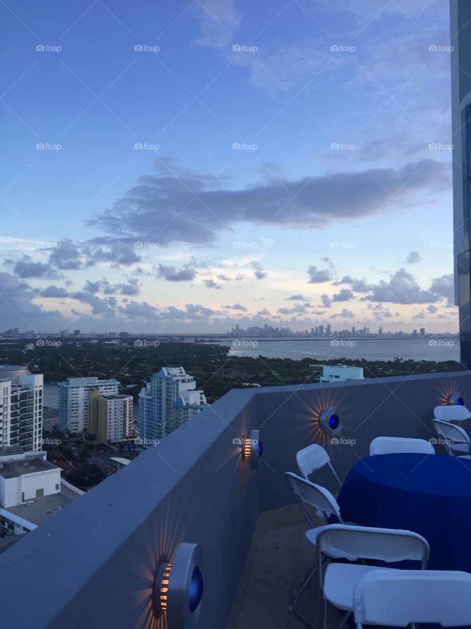 Penthouse. Miami beach sunset