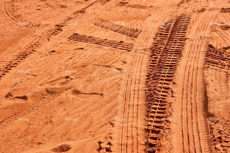 Tire tracks