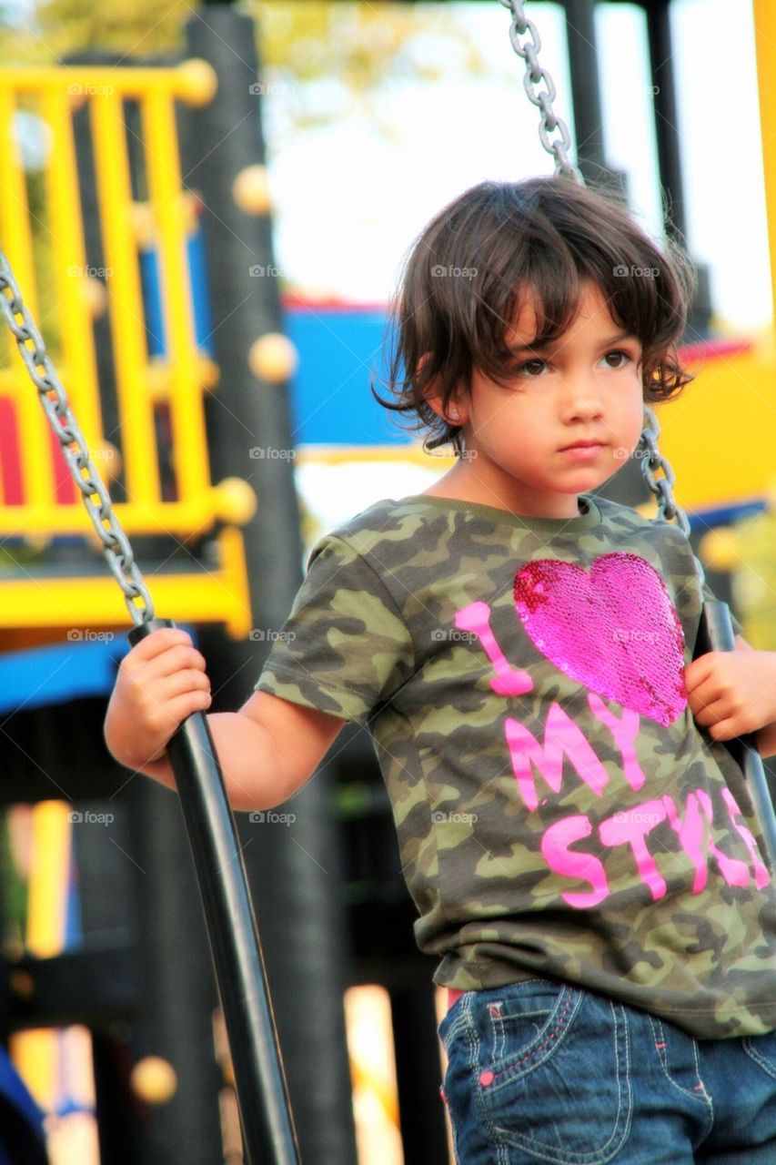 Princess on a swing