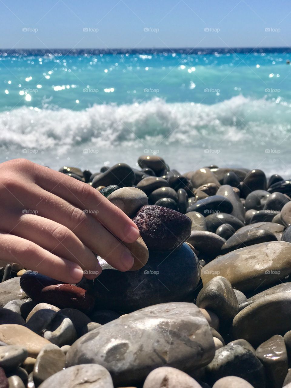 On the beach