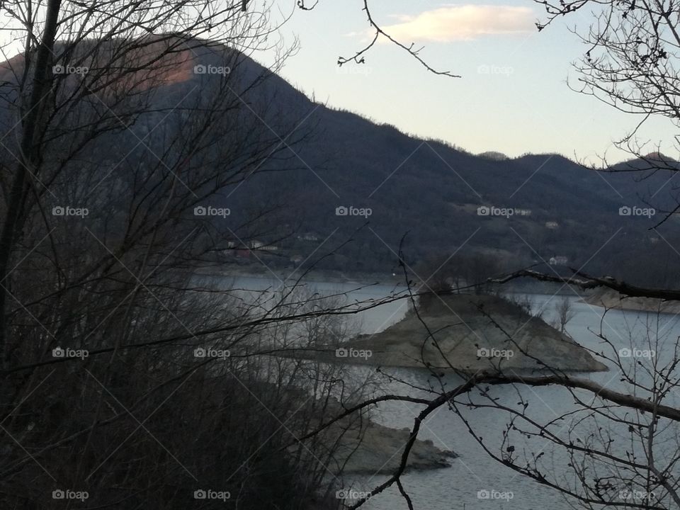 A small isle in the lake