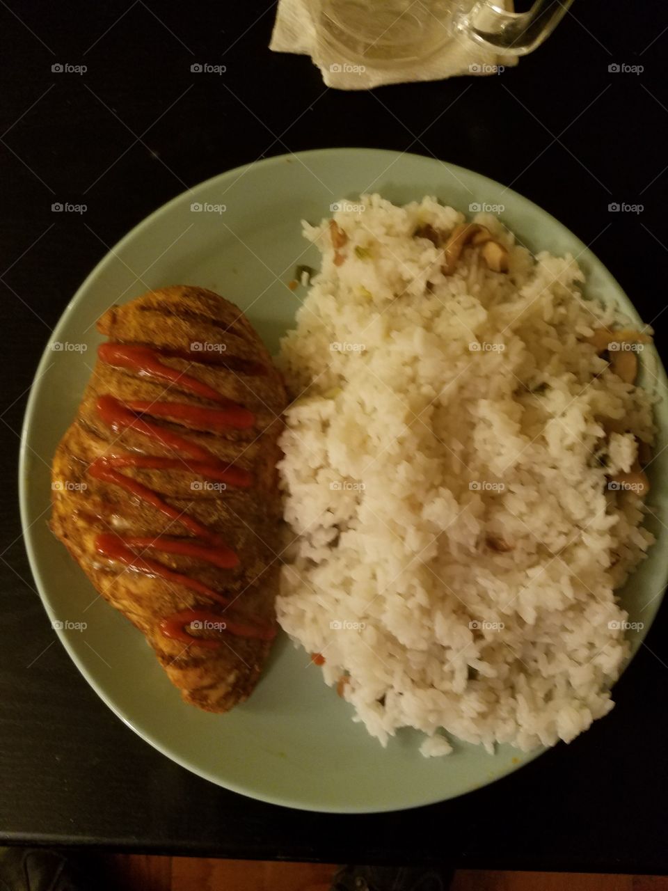 Grilled chicken and rice