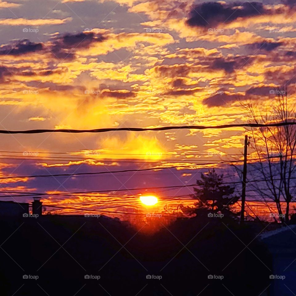 Greeted with a gorgeous sunrise bright and early.