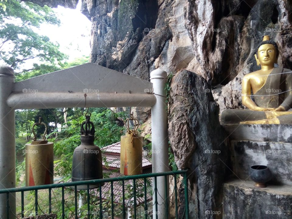 Buddha in a cave, Thailand