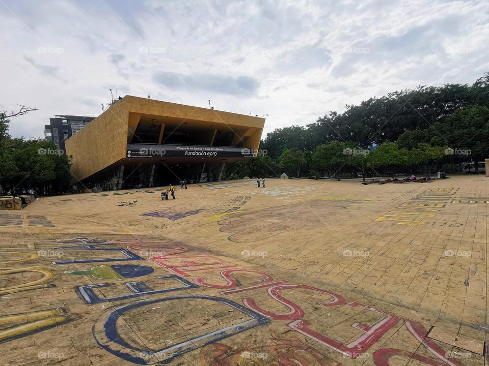 A library in front to the skatepark 