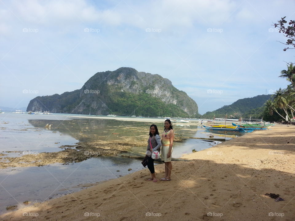 el nido palawan. i love the place from our hotel we just go out & enjoy the serene sea.