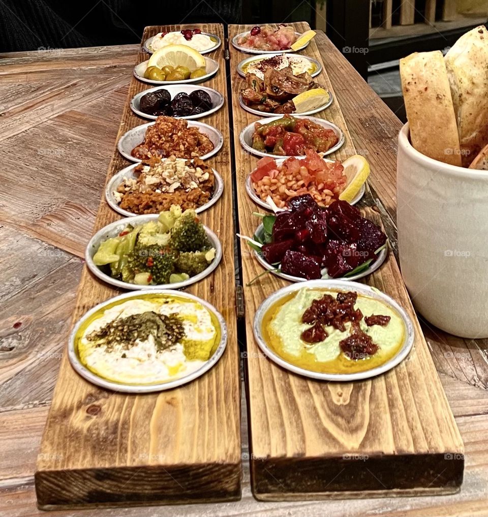 Syrian meze platter @ Karaz, Helsinki, Finland