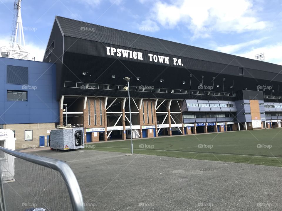 The ground of Ipswich football club, a club that thrives and has seen plenty of glory in its history.
