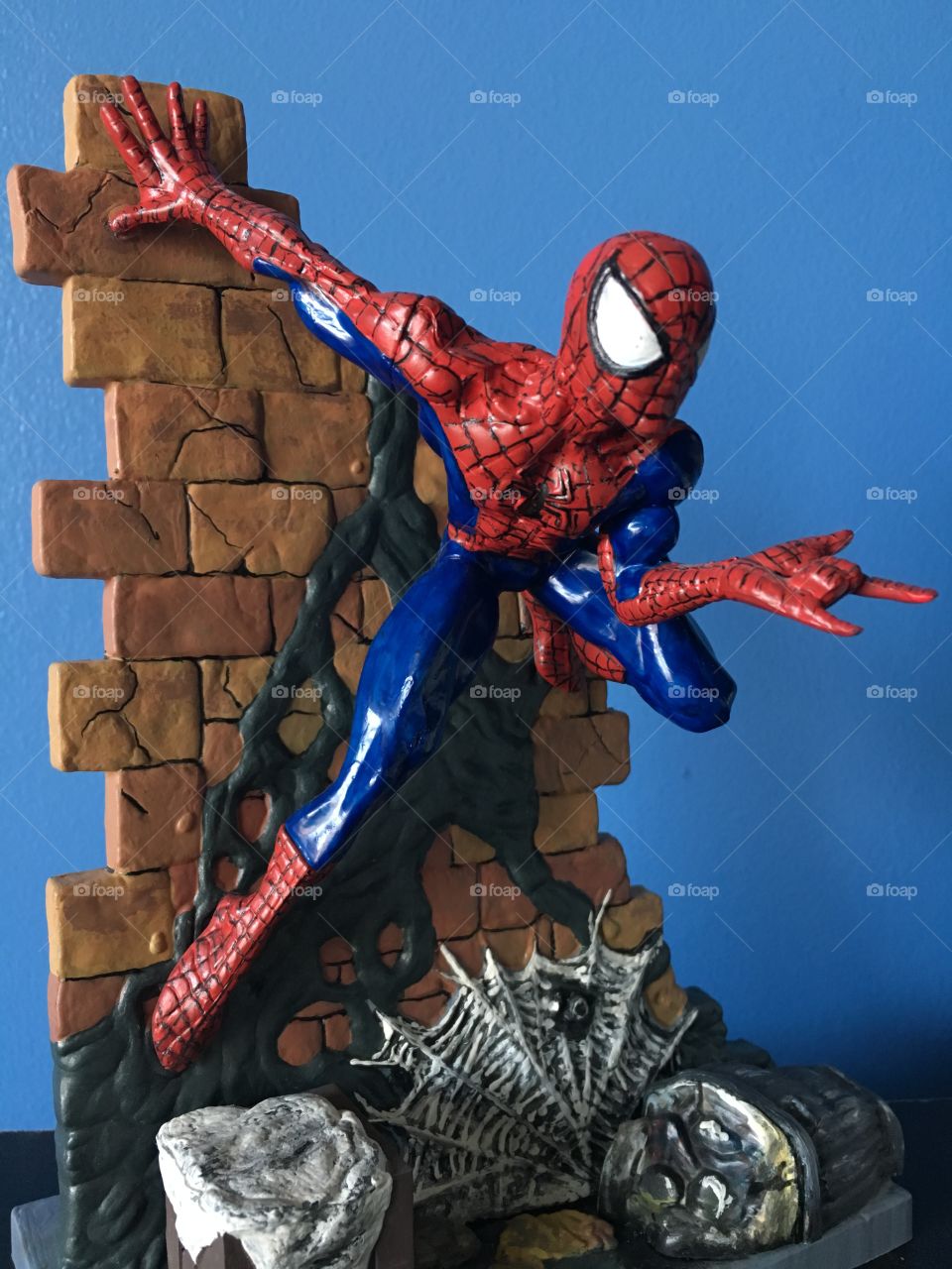 Spidey plastic wall statue