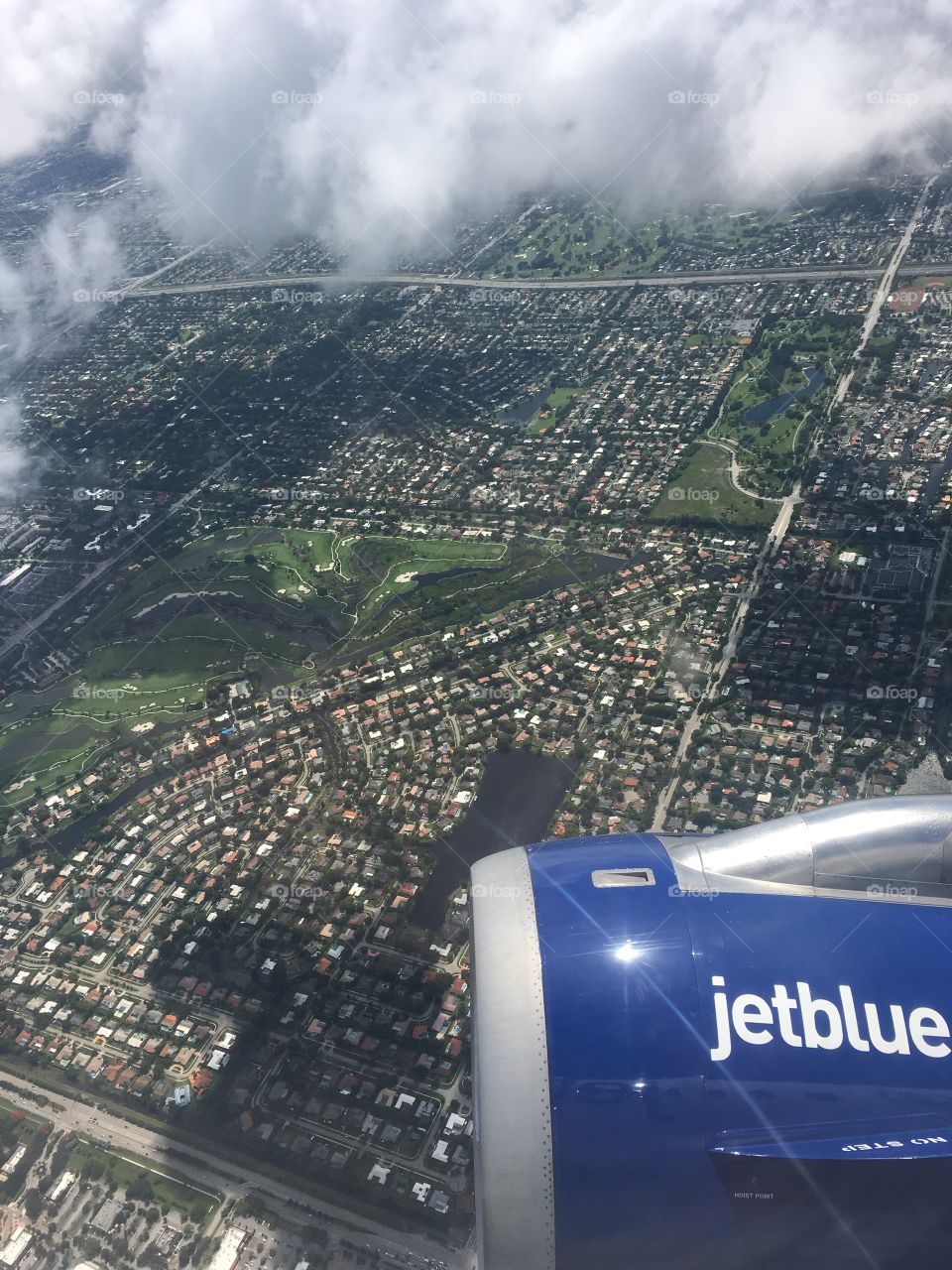 Jet blue airline flight