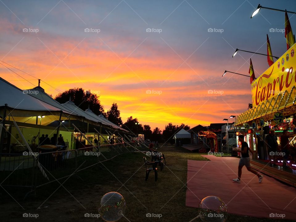 tramonto in fiera