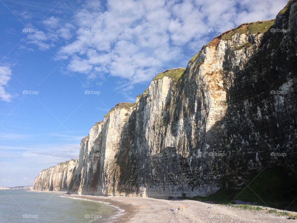 Cliffs in Normandie, France