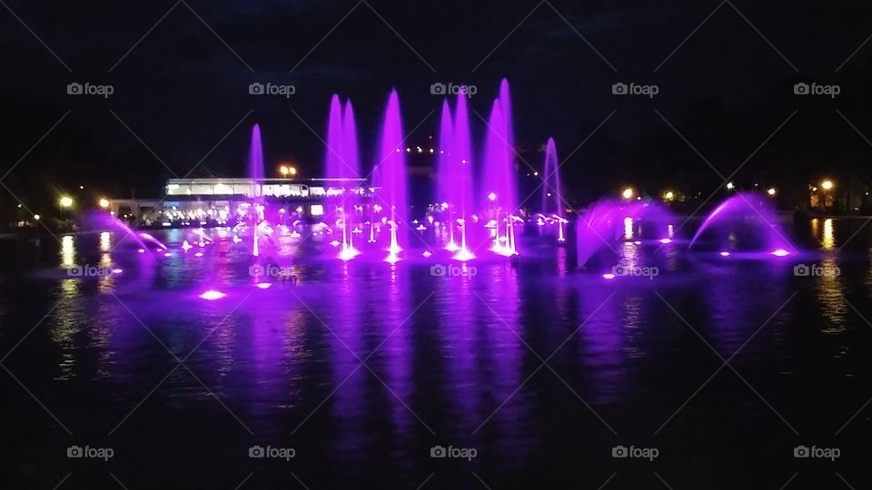 colourful fountains