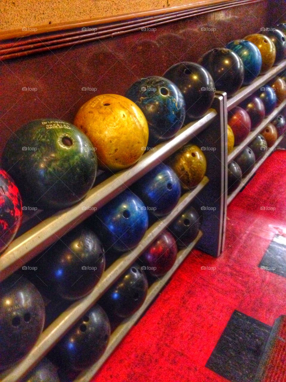 Bowling balls. Colors 