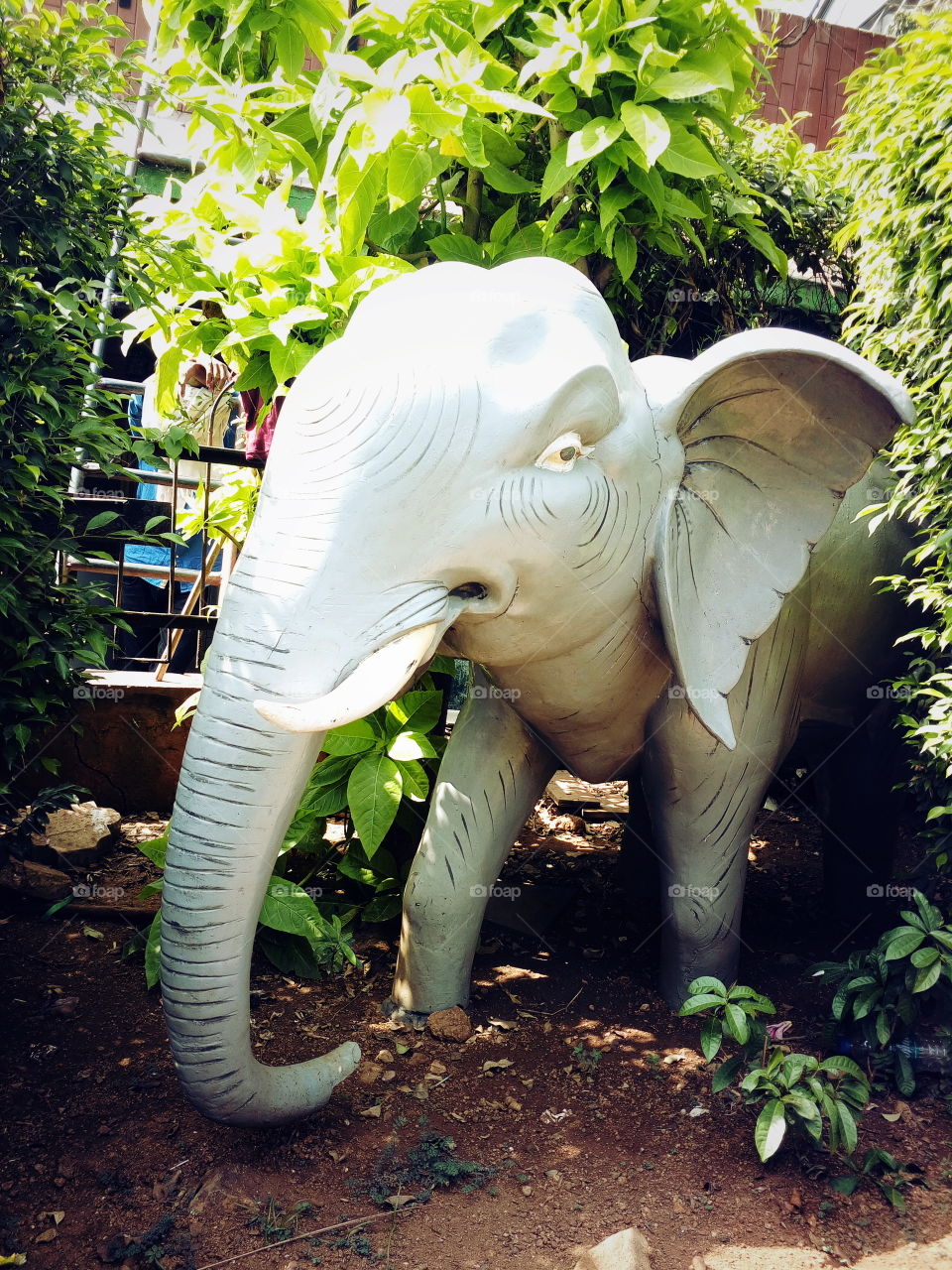 Elephant, Garden, Taking, Ranking Park , Tree, Leafs, Art and Crafts, Animal,