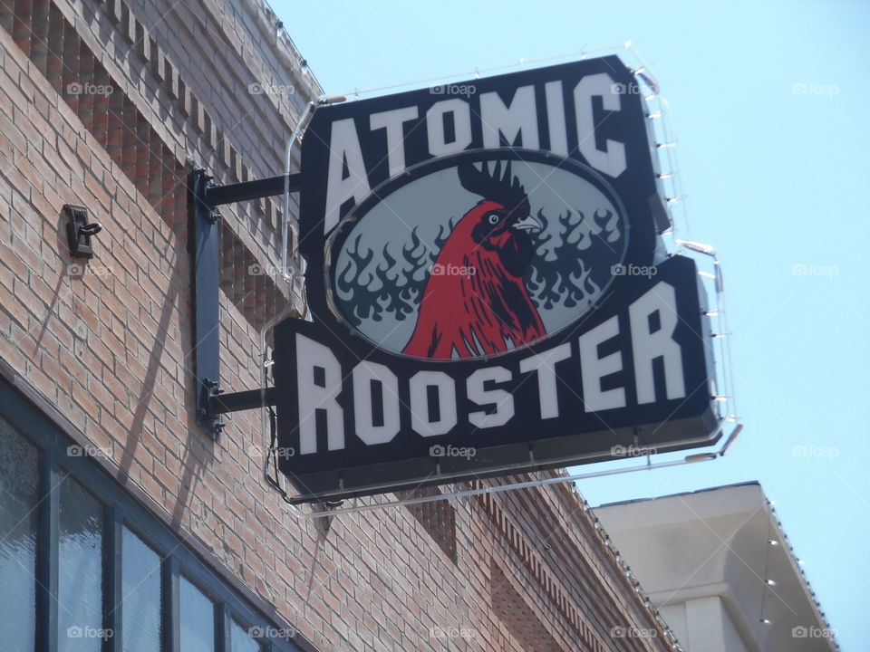 atomic rooster 🐓. This is a picture of a restaurant located in Jacksboro Texas