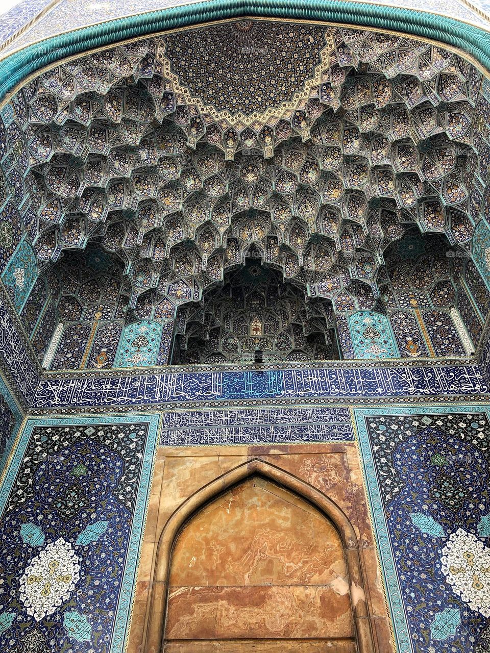 Blue architecture of Valik Mosque.