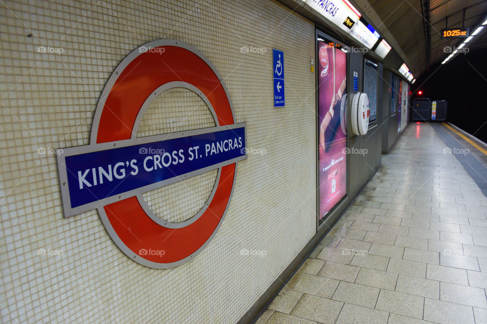 London subway station Kings Cross St. Pancras