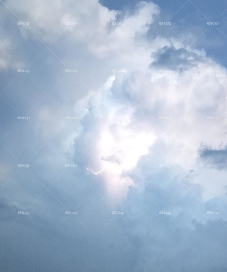 Lightning in the clouds