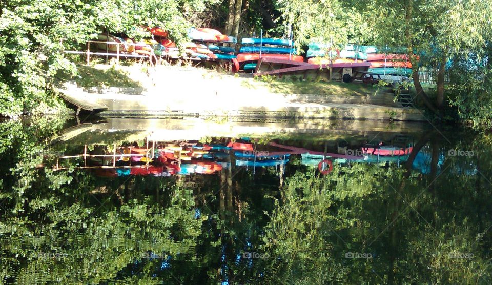 canoe reflection