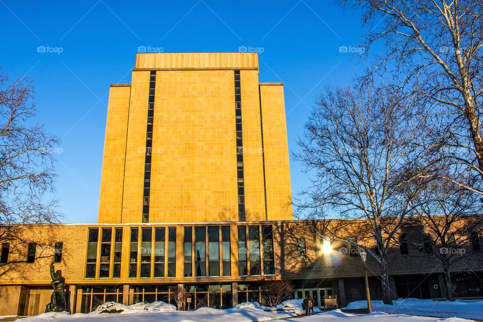 The Sun Sets on The Theodore M. Hesburgh Library