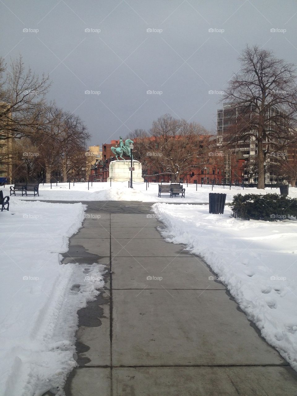 Snowy Washington Circle