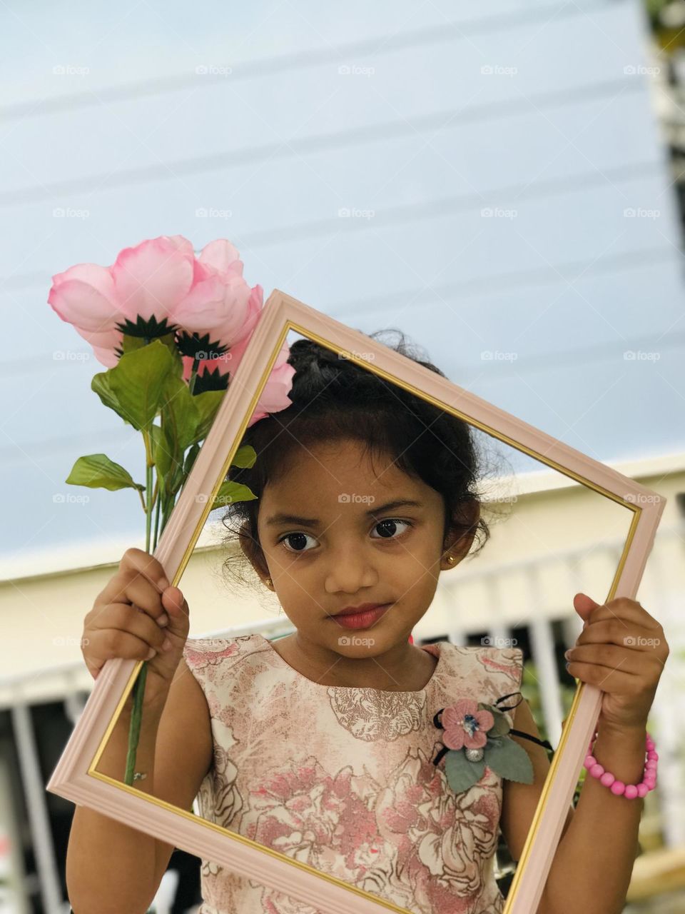 Girl in sad mood while doing photo shoot 