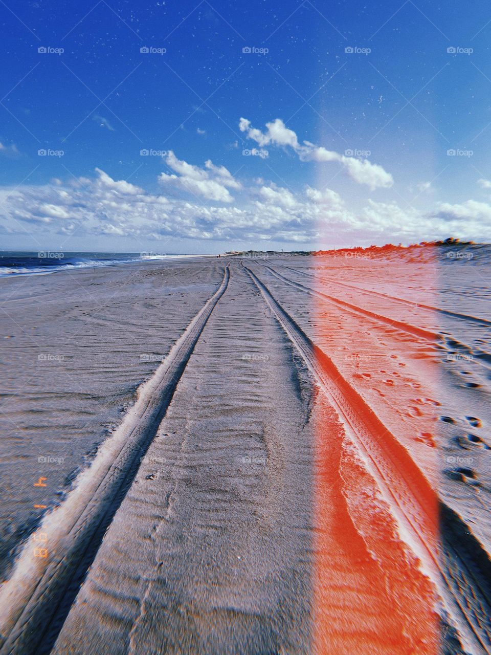 Sandy Beach With Light Bleed