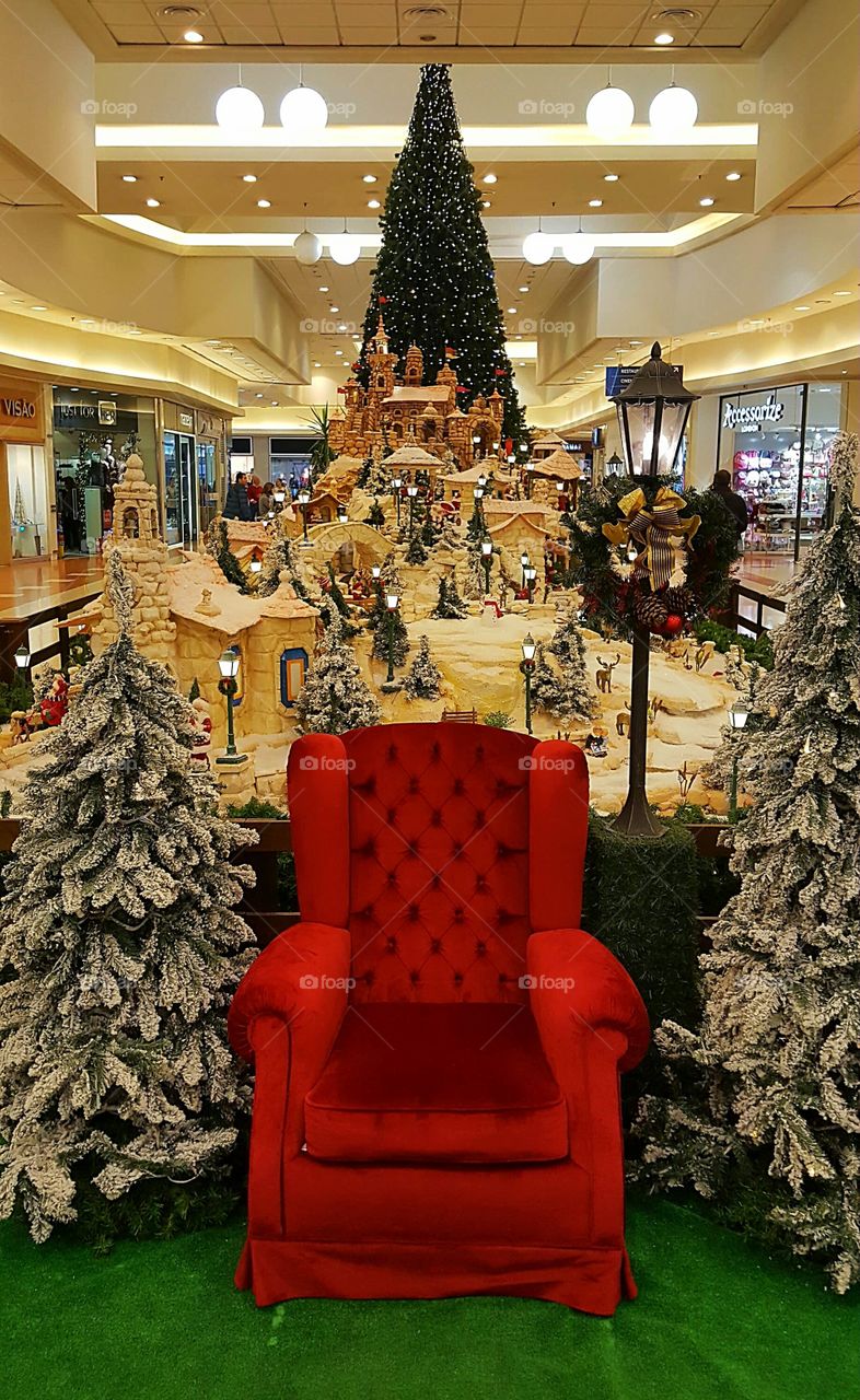 Little Christmas town at Shopping Mall