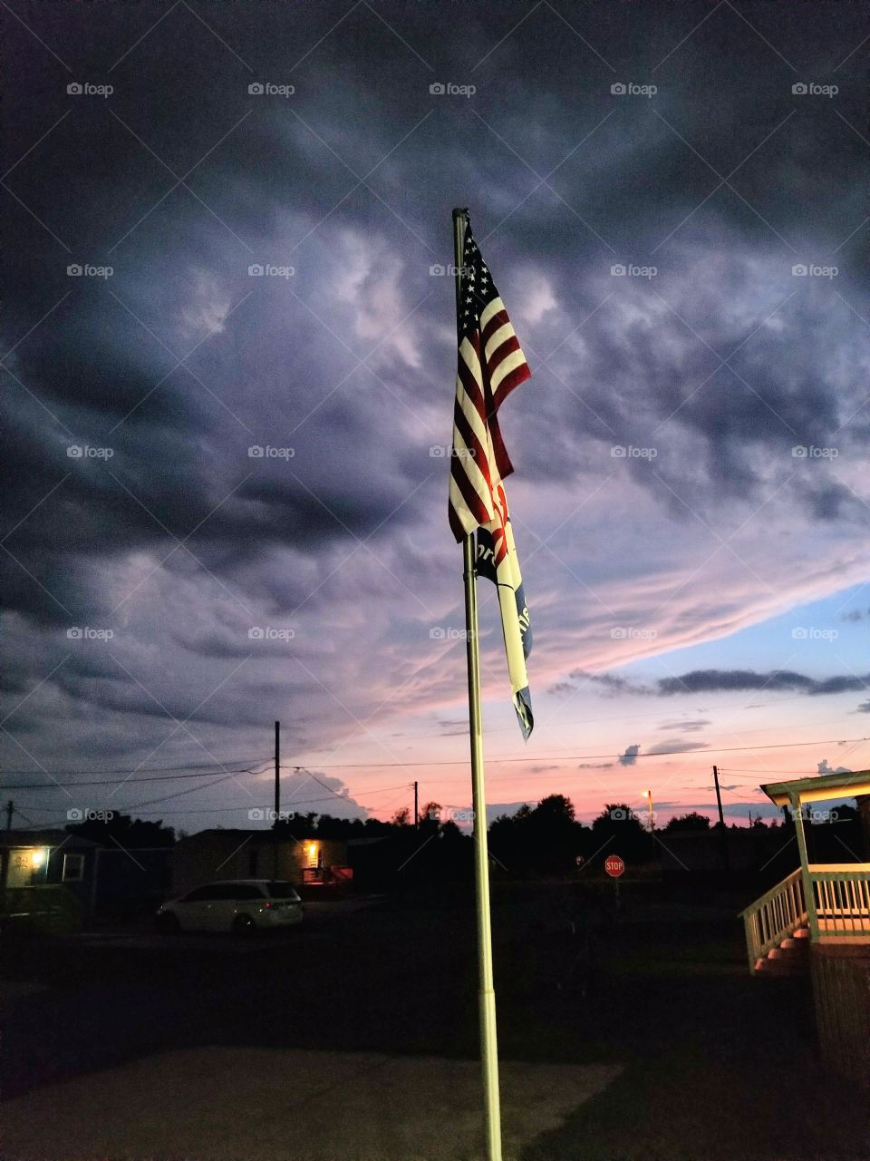 Gave proof through the night that our flag was still there.