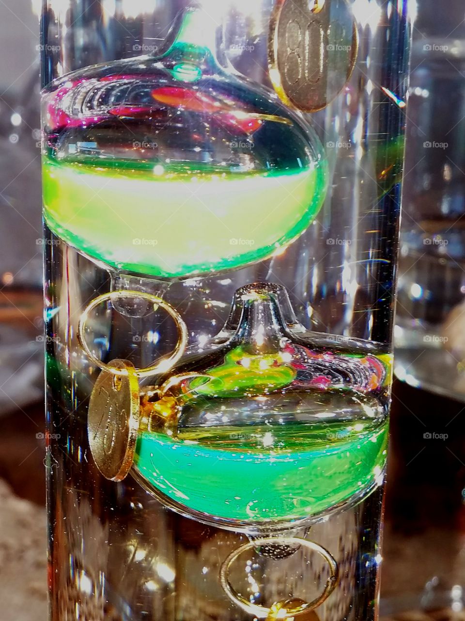 Green floating globe