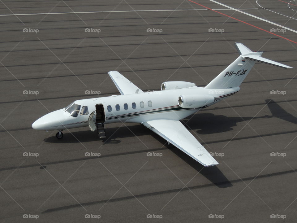 Private jet at Eindhoven airport