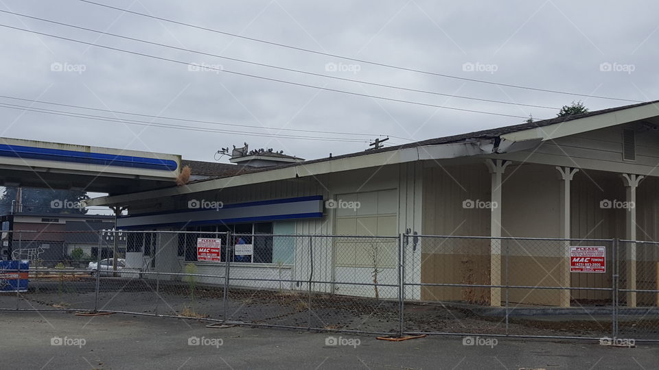 old gas station