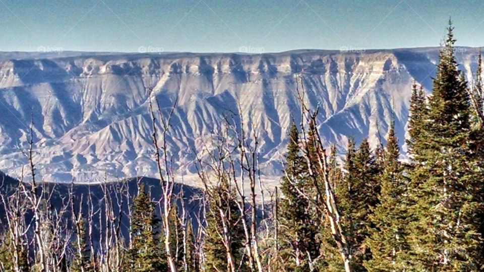 Book Cliffs  Mountain Range over looking the Grand Valley in Western Colorado.