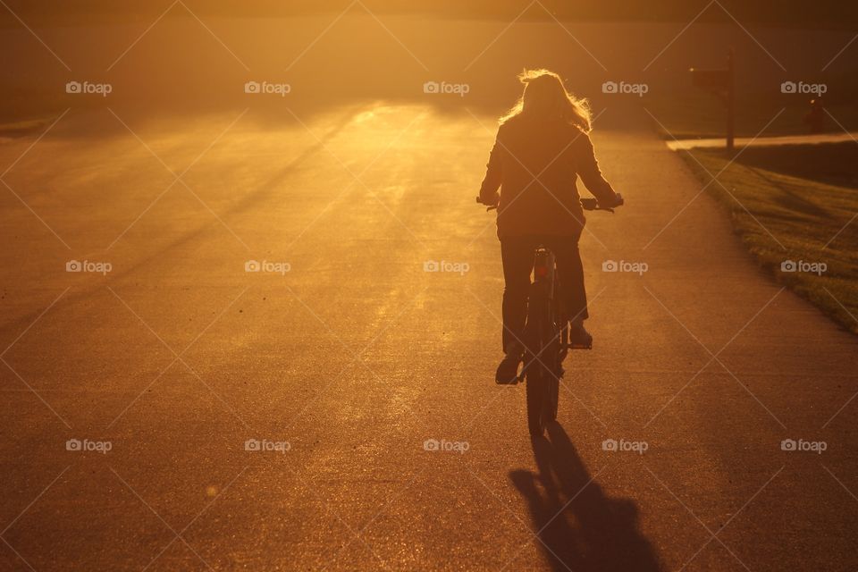 sunset bike ride