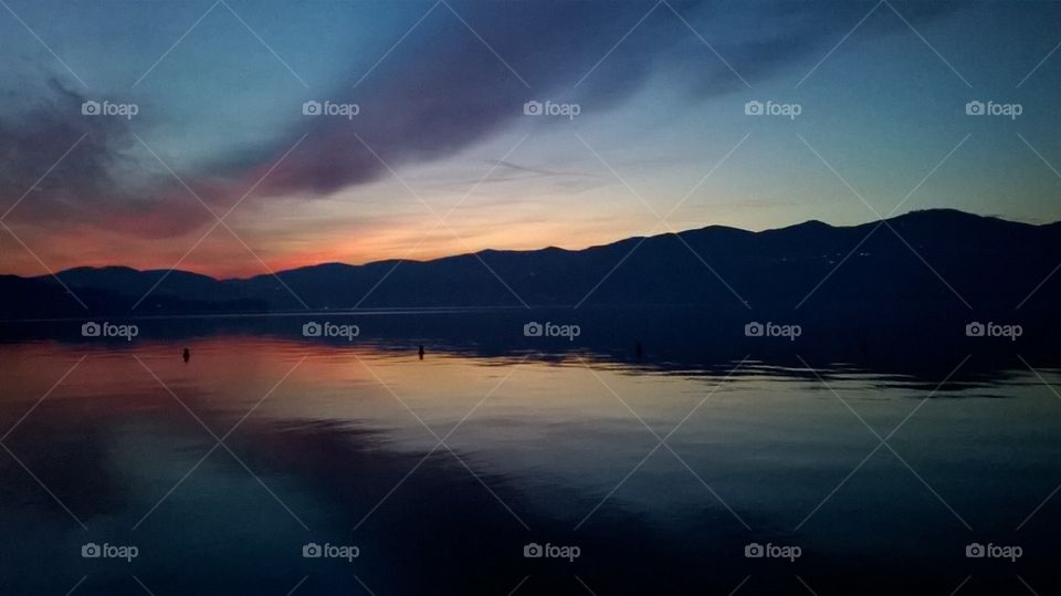 Sunset on lago maggiore