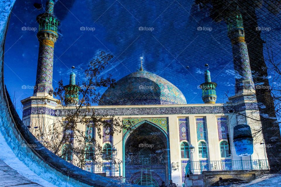 Dark blue color symbolizes knowledge, strength, integrity and seriousness.
Dervish gathering place, very old architecture with its white walls, dome and minarets of turquoise color and eye-catching tiles, a beautiful gem shines in the city .