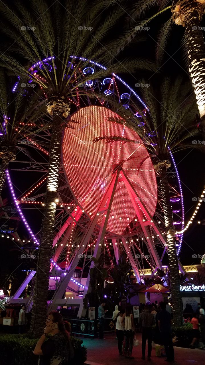Irvine Spectrum's colorful ferris wheel