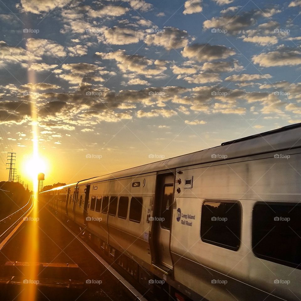 commuter life with the lirr,train life sunsets