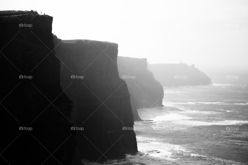 A beautiful landscape of Moher cliffs in Ireland