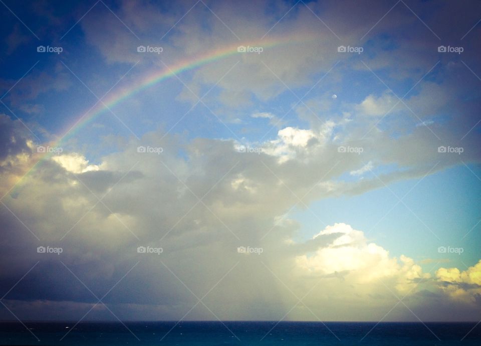 Beyond the beach in cancun . After the storm there is always the rainbow! 