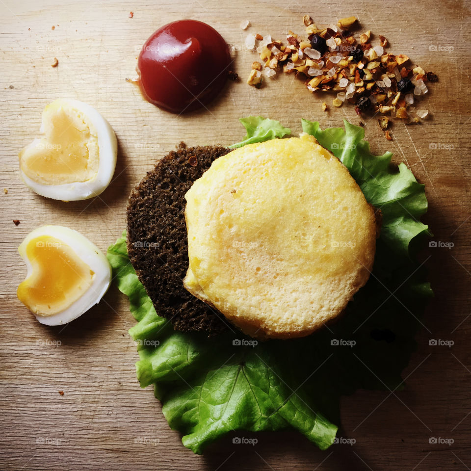 Egg and bread